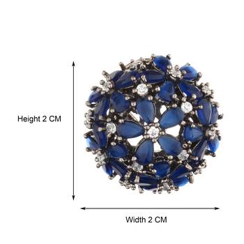 Blue Cubic Zirconia Danglers Drops 2