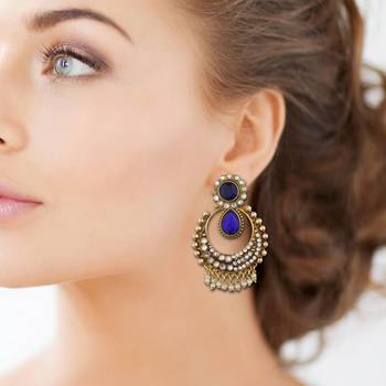 Blue Agate Danglers Drops 1