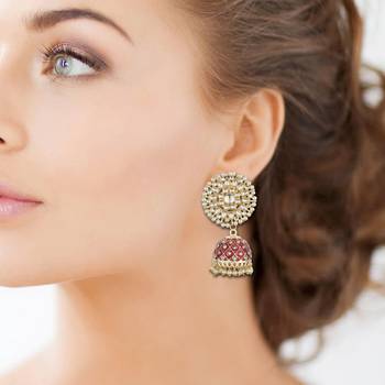 Maroon Agate Jhumkas 1