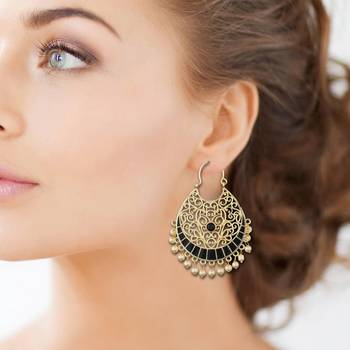 Black Agate Danglers Drops 1
