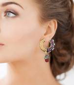 Maroon Cubic Zirconia Danglers Drops