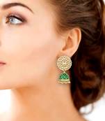 Green Agate Jhumkas