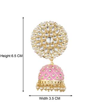 Pink Agate Jhumkas 2