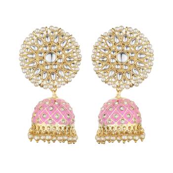Pink Agate Jhumkas 3