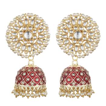 Maroon Agate Jhumkas 3