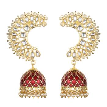 Maroon Agate Jhumkas 3