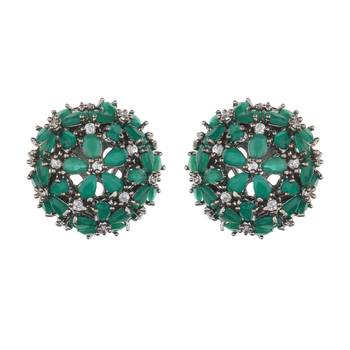 Green Cubic Zirconia Danglers Drops 3