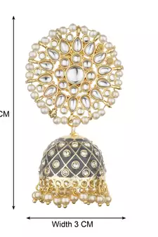 Gold Agate Jhumkas