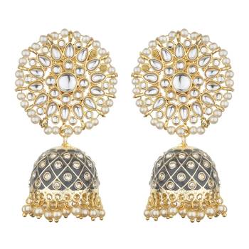 Gold Agate Jhumkas 3