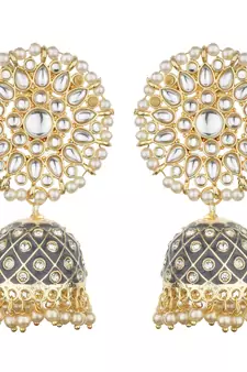 Gold Agate Jhumkas