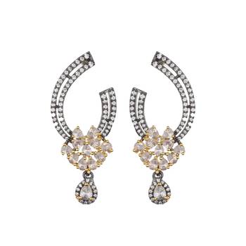 Gold Cubic Zirconia Danglers Drops 3