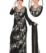 Black embroidered georgette islamic kaftans