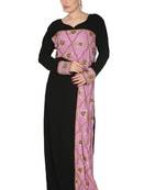 Multicolor embroidered georgette islamic kaftans