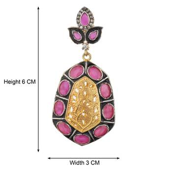 Pink Cubic Zirconia Danglers Drops 3