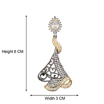 Gold Cubic Zirconia Danglers Drops 3