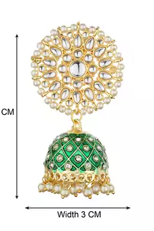 Green Agate Jhumkas