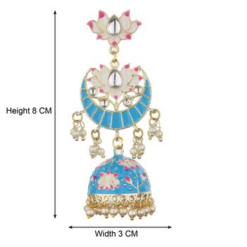 Turquoise Agate Jhumkas 3