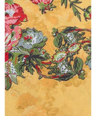 Mustered & Multicolour Viscose Rayon Cotton Floral Woven Design Shawl 4