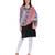 Golden & Multicolour Modal Geometric Striped Woven Design Shawl