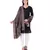 Black & Multicolour Modal Floral Paisley Woven Design Shawl