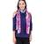 Purple & Multicolour Viscose Rayon Printed Geometric Frayed Scarf