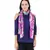 Purple & Multicolour Viscose Rayon Printed Geometric Frayed Scarf