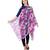 Purple & Multicolour Viscose Rayon Printed Geometric Frayed Scarf