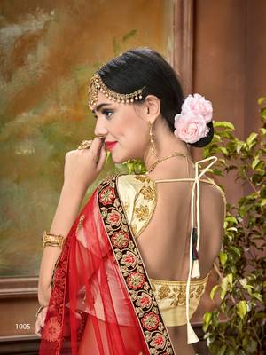 Wedding Designer Cream Satin Silk Bridal Lehenga 5