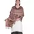 Brown & Multicolour Floral Viscose Jacquard Shawl (70x200 cm)