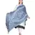 Black & Light Blue Paisley Viscose Jacquard Shawl (70x210 cm)