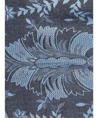 Black & Light Blue Paisley Viscose Jacquard Shawl (70x210 cm) 4