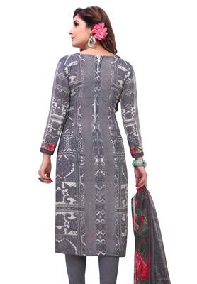 Grey Printed Synthetic Salwar 2
