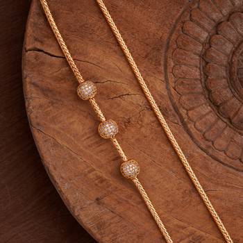 Golden  mugappu necklace 30" long 1