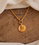  golden chain with Laxmi coin pendant one gram gold