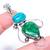 Sakota Mines Emerald Ethnic  Silver Jewelry Pendant 2.60 inches