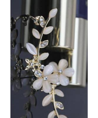 Foral Rhinestone Right Ear Clip Stud Ear Cuff 1