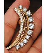 Gold Rhinestone Left Ear Clip Stud Ear Cuff