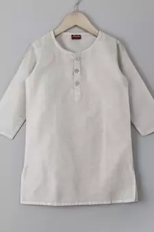 White Stylish Boys Kurta Pyjama set