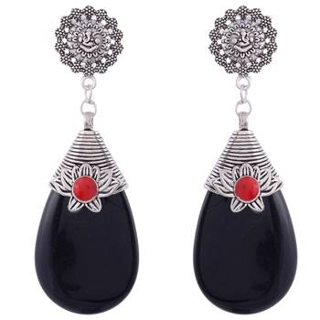 Black Oxidised Smart Look Earring 1
