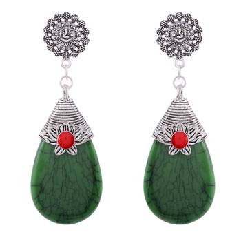 Black Oxidised Smart Look Earring 1