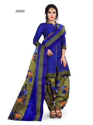 Blue Printed Cotton Salwar 1