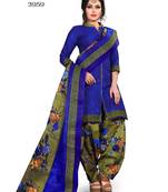 Blue Printed Cotton Salwar