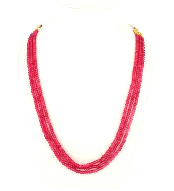 Pink Multi Layer Onyx Necklaces 1
