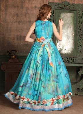 Multicolor Embroidered Crepe Islamic Kaftans 2