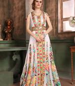 Multicolor Embroidered Georgette Islamic Kaftans