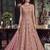 Pink Embroidered Net Salwar With Dupatta