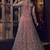 Grey Embroidered Net Salwar With Dupatta