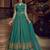 Turquoise Embroidered Net Salwar With Dupatta
