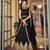 Black Embroidered Silk Salwar With Dupatta