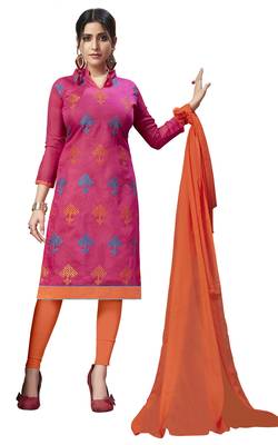 Pink Embroidered Chanderi Salwar 1